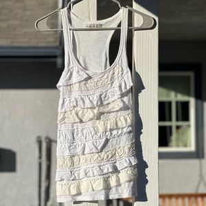 Y2K Abercrombie & Fitch racerback ruffle tank